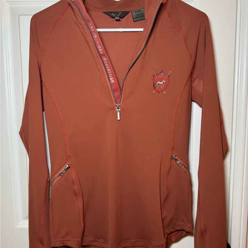 Quarter-Zip Performance Pullover in Rust